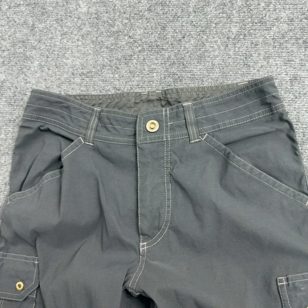 Kuhl Renegade Convertible Pants Mens 30x32 Grey Nylon Stealth Zip Off Hiking